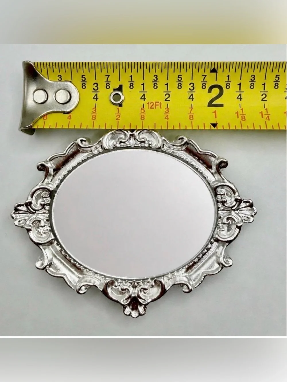 Silver Ornate Mirror Phone Grip PopSocket Vanity Coquette Baroque Aesthetic